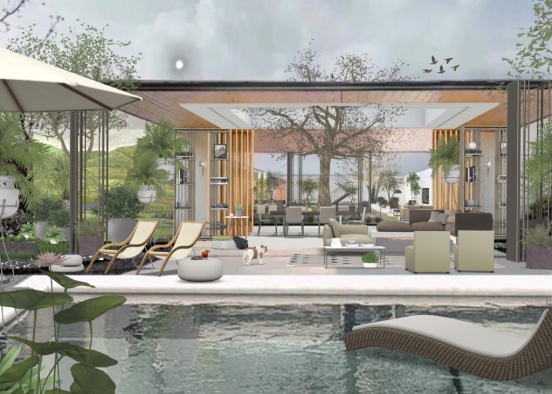 Pool , Garden & the Wisdom Tree ✨ ✨ Design Rendering