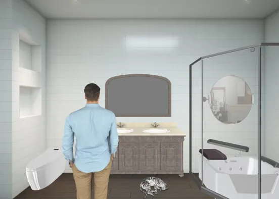 salle de bain 🚽 simple  Design Rendering