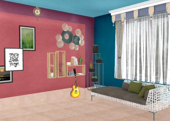 A simple room,1st attempt of mine😙💕 Design Rendering