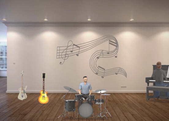 sala de música  Design Rendering