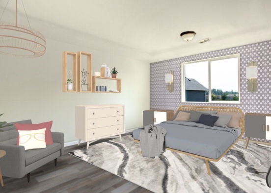 modern bedroom Design Rendering