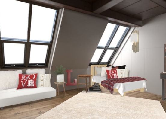cozy cottage bedroom  Design Rendering