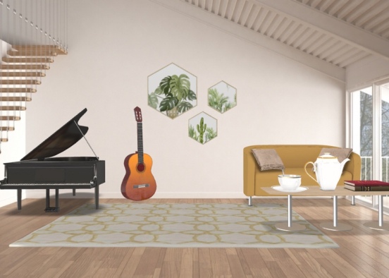 Music room!!! 🎶🎶🎶 Design Rendering