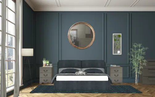 Chambre bleu/gris 