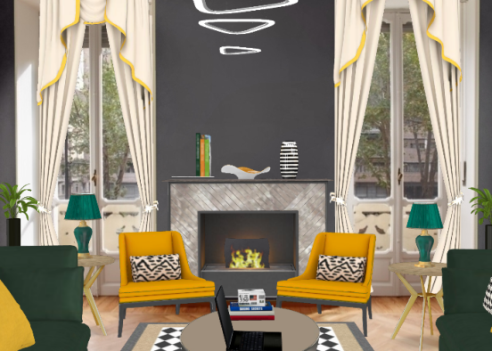 Project living room Design Rendering