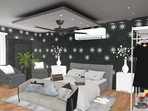 BLACK,WHITE AND GREY ROOM