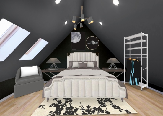 A goth girl’s room Design Rendering