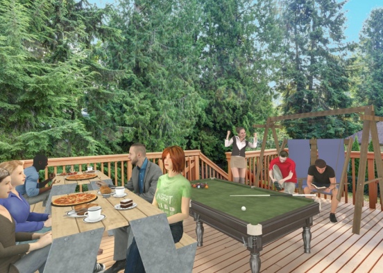 Fun family backyard Hangout🥰🥰 Design Rendering