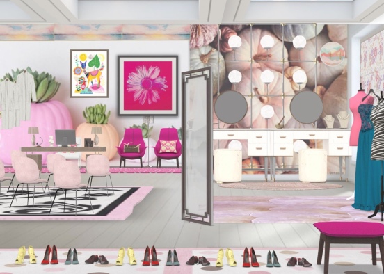 my fashion and beauty room💘🎀🎀💐 Design Rendering