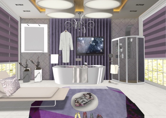 purple type shower room 🎀💐 Design Rendering
