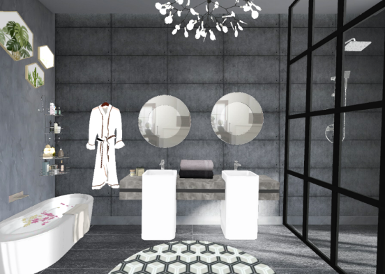 Moderne salle de bain  Design Rendering