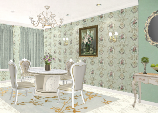 Chic Sage and Gold Design Rendering