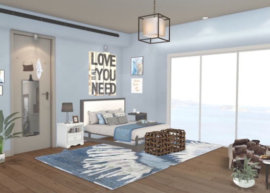 beach view bedroom 🌊🥥 Design Rendering