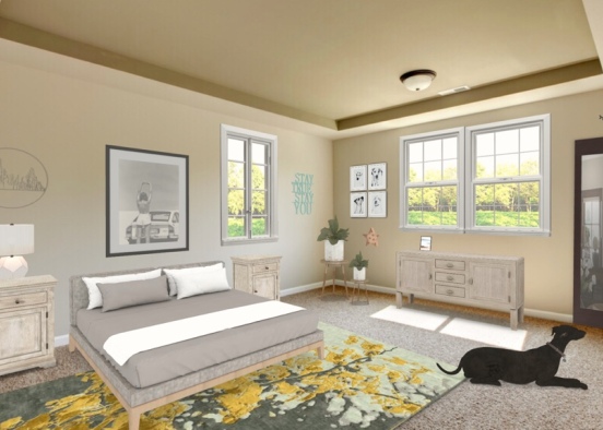 bright yellow bedroom 🌝 Design Rendering