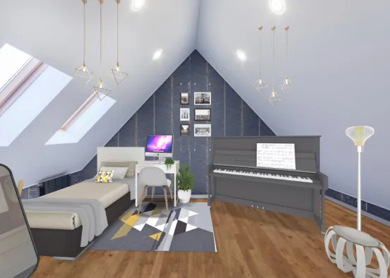 YoungLady Room Design Rendering