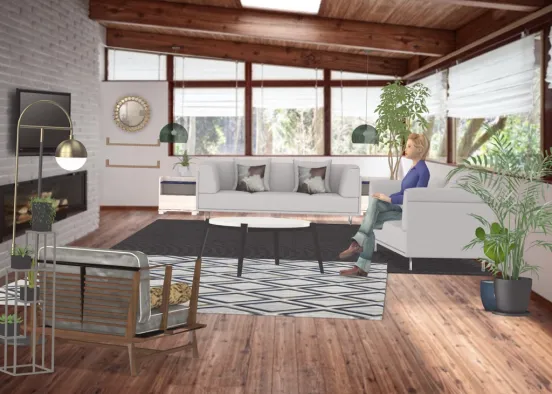 ModernaPlants Livingroom Design Rendering