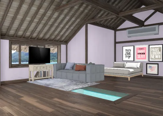 My bedroom and living room 😁😁 By Alarnzo Design Rendering