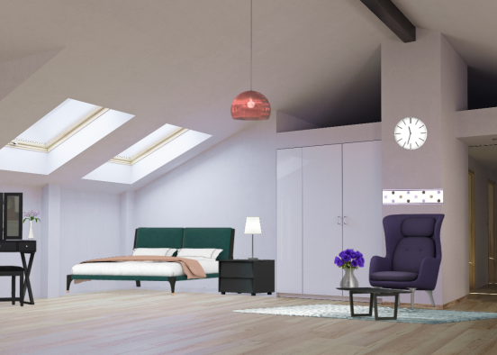 Bedroom to little girl😀 Design Rendering
