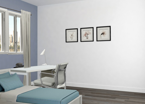 It's my real bedroom (It' s very small but I love my room) Design Rendering