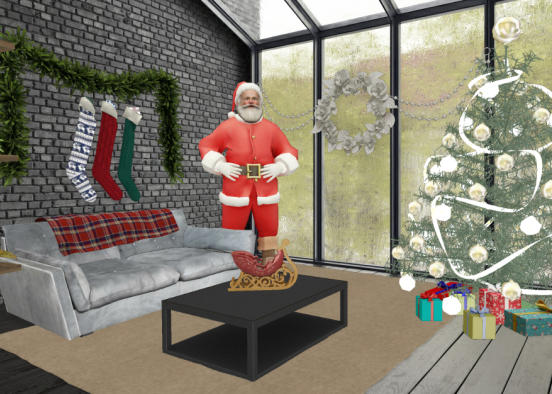 Christmas living room Design Rendering