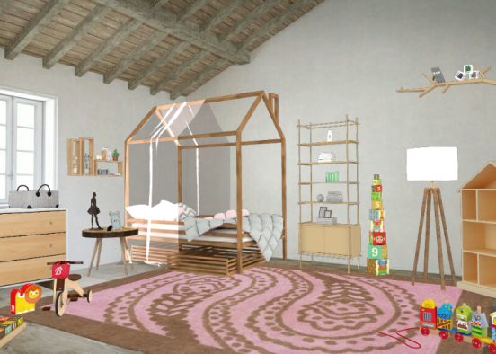 Bedroom for little princess Design Rendering