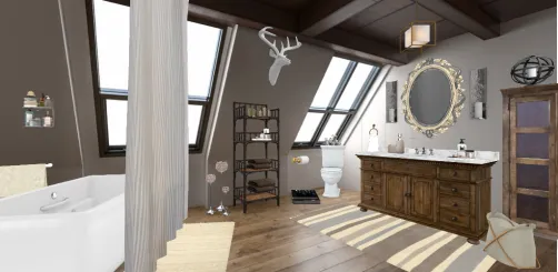 Rustic country bathroom 