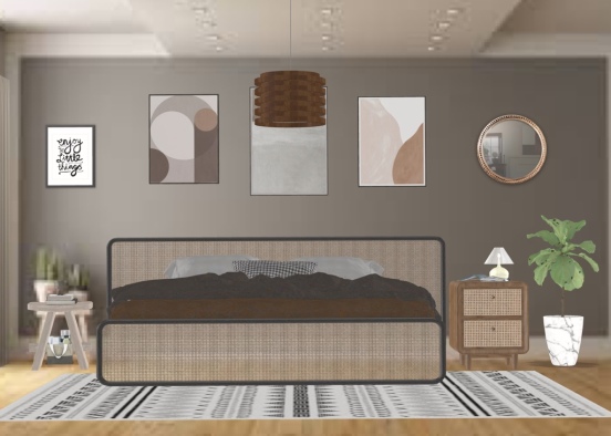 dark bronze bedroom Design Rendering