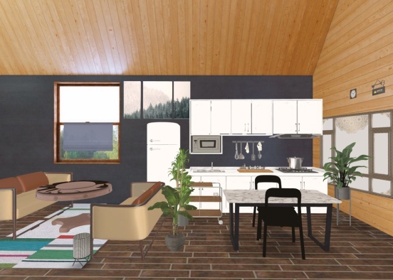 little cabin  in the wood. maybe it’s not horror story but it’s very nice place .... Design Rendering