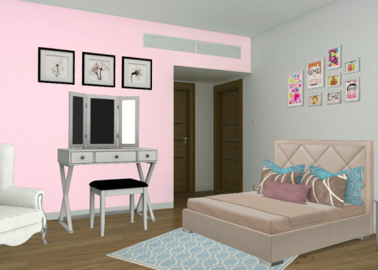 Dormitorio de adolecente Design Rendering