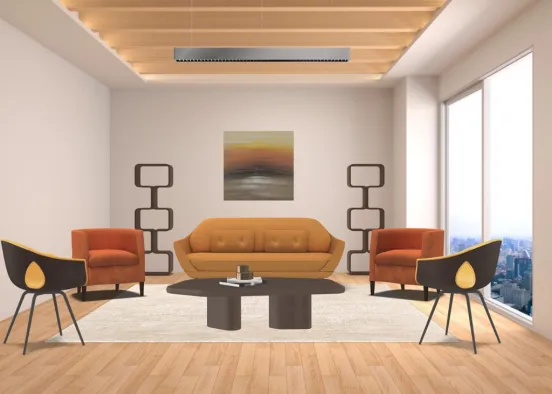 Analogous Color Scheme House Interior  Design Rendering