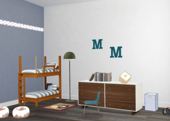 M M kids room Design Rendering