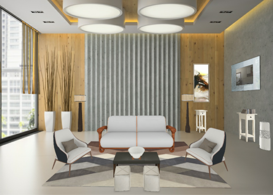 Living room Moka Design Rendering