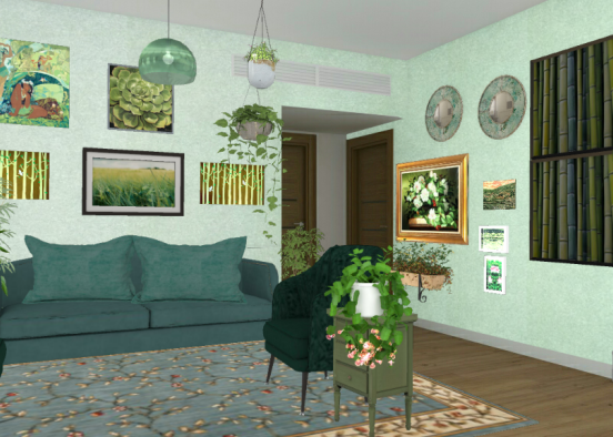 Sala verde Design Rendering