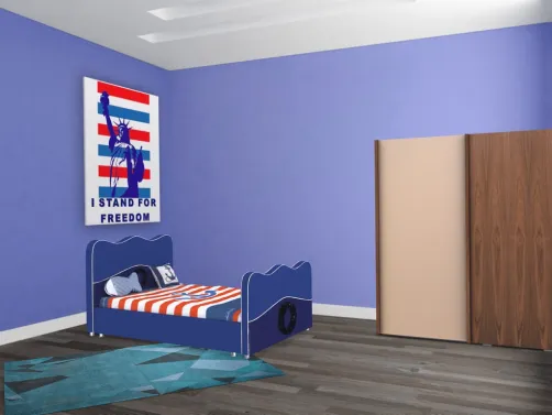 chambre bleu 