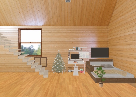 Wood House Design Rendering