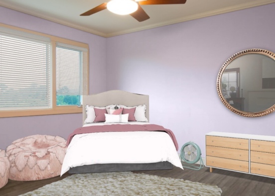 little girls bedroom Design Rendering
