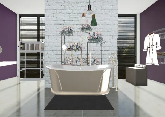 Beautiful  bathroom  Design Rendering