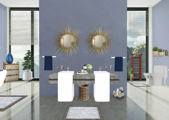 Blue and grey Design Rendering