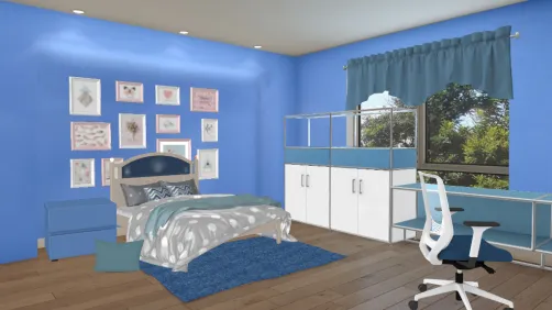 Quarto azul chique