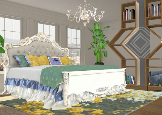 a very comfortable bedroom Design Rendering