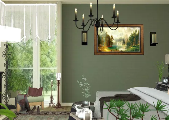 Garden Guest Room Design Rendering