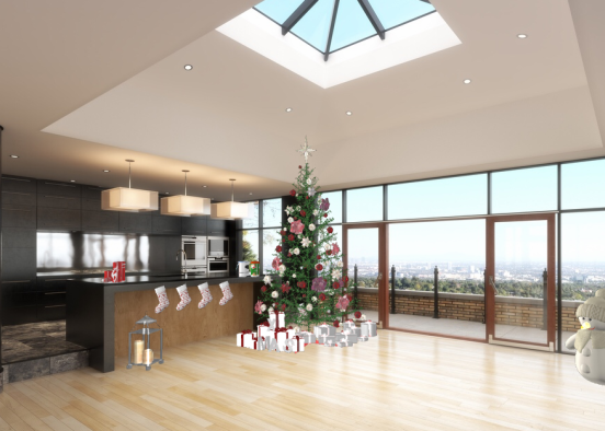 christmas_livingroom Design Rendering