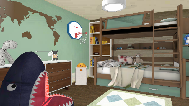 Boy's room Design Rendering