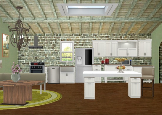 Brick kitchen  Design Rendering