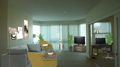 Living room office