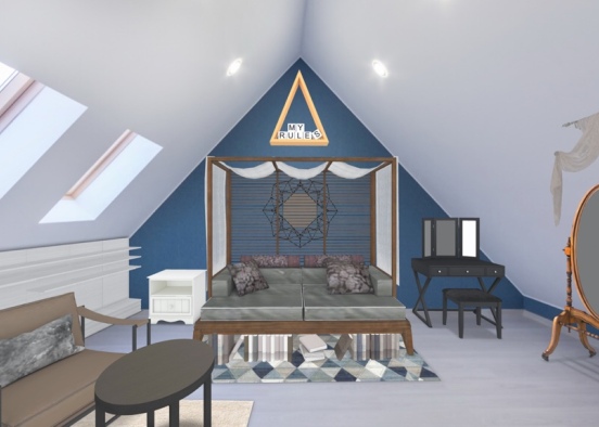 Chill Guest Room Design Rendering