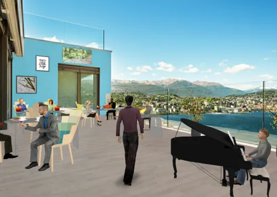 Balcony restaurant 😋  Design Rendering