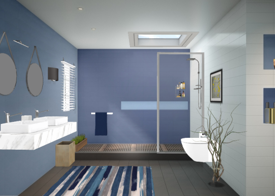 Bathroom _Blu_ Design Rendering