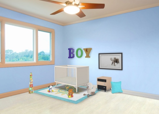 baby boy room Design Rendering