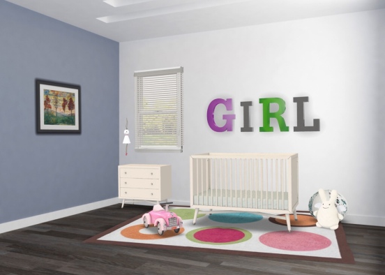 baby girl bedroom Design Rendering